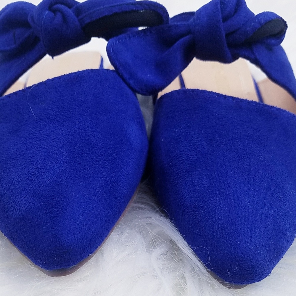 ❣SOLD❣💥 CHASE + CHLOE Blue Suede Mules - Picture 5 of 8